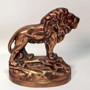 Vintage Cast Metal Lion Doorstop